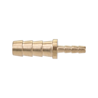 Harfington Uxcell Hose Barb Fitting, 1/4x1/8inch Brass Hollow Straight Quick Connector for Water Fuel Air Oil Gas