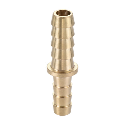 Harfington Uxcell Hose Barb Fitting, 5/16x1/4inch Brass Hollow Straight Quick Connector for Water Fuel Air Oil Gas, Pack of 2