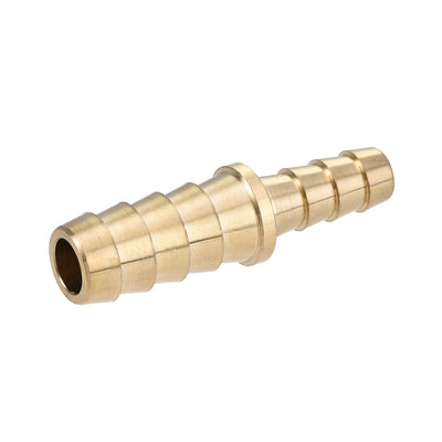 Harfington Uxcell Hose Barb Fitting, 3/8x1/4inch Brass Hollow Straight Quick Connector for Water Fuel Air Oil Gas