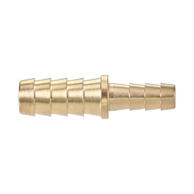 Harfington Uxcell Hose Barb Fitting, 3/8x1/4inch Brass Hollow Straight Quick Connector for Water Fuel Air Oil Gas, Pack of 2