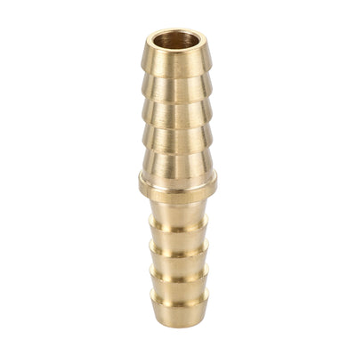 Harfington Uxcell Hose Barb Fitting, 5/16x3/8inch Brass Hollow Straight Quick Connector for Water Fuel Air Oil Gas