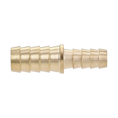 Harfington Uxcell Hose Barb Fitting, 1/2x3/8inch Brass Hollow Straight Quick Connector for Water Fuel Air Oil Gas