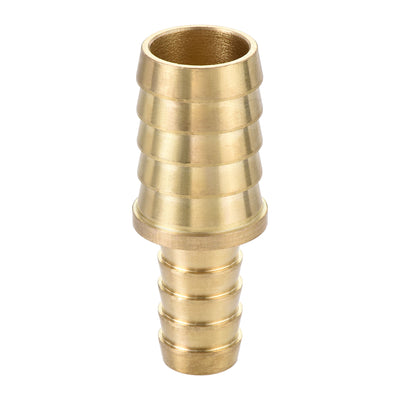 Harfington Uxcell Hose Barb Fitting, 3/4x1/2inch Brass Hollow Straight Quick Connector for Water Fuel Air Oil Gas