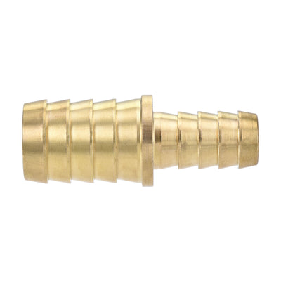 Harfington Uxcell Hose Barb Fitting, 3/4x1/2inch Brass Hollow Straight Quick Connector for Water Fuel Air Oil Gas