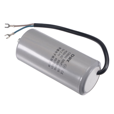 Harfington Uxcell CBB60 Run Capacitor 50uF 450V AC 2 Wires 50/60Hz Cylinder 111x50mm with Terminal, M8 Fixing Stud for Air Compressor Water Pump Motor