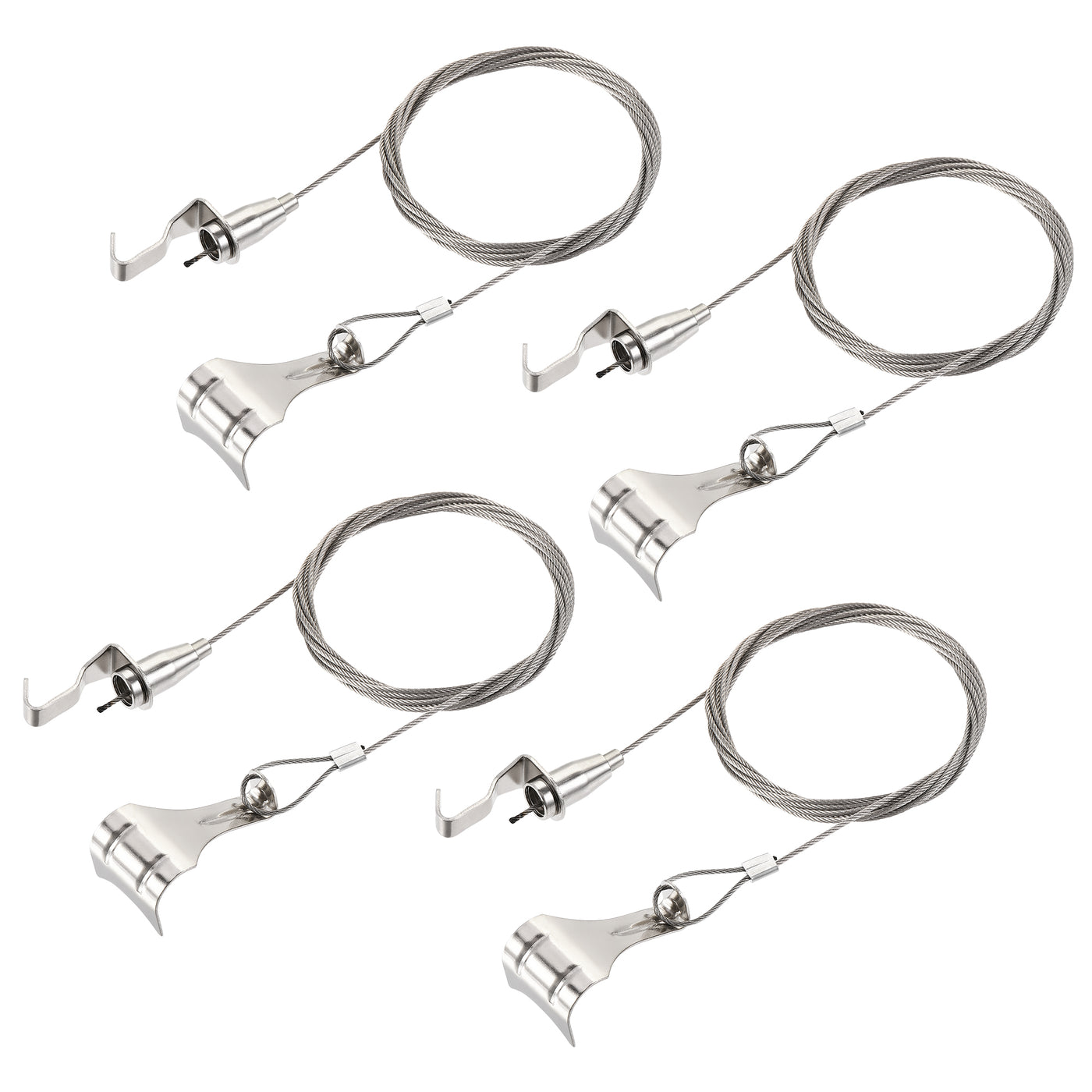uxcell Uxcell Picture Hanging Wire Kit, 4Set 2.5M Hanging Wire with Large S-Hook for Home Picture Art Gallery Picture Display Kit, Load 66 lbs