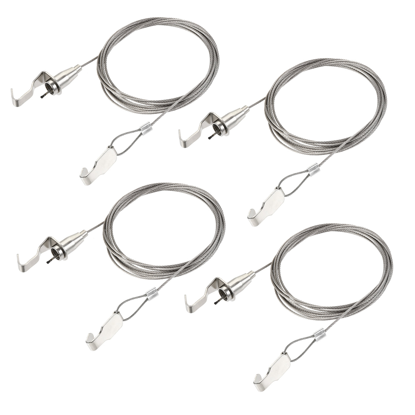 uxcell Uxcell Picture Hanging Wire Kit, 4Set 2.5M Hanging Wire with Small S-Hook for Home Picture Art Gallery Picture Display Kit, Load 66 lbs