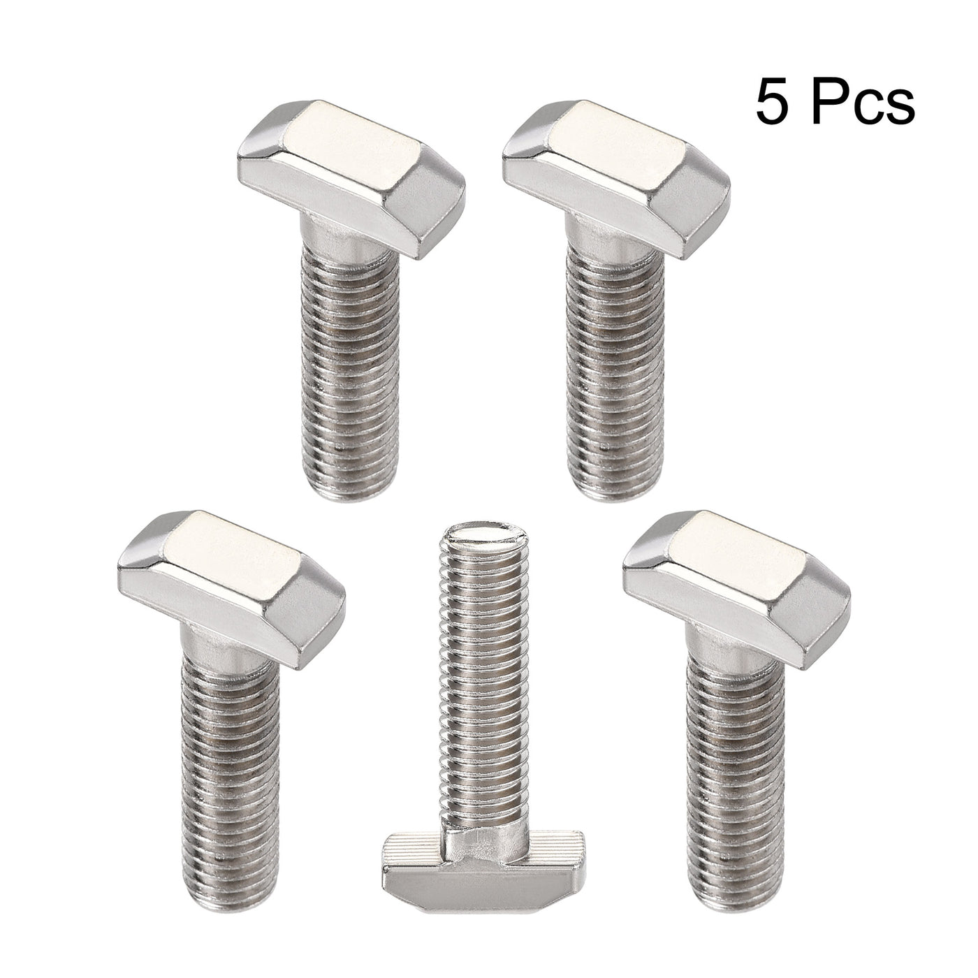 uxcell Uxcell M8x30mm T-Slot Drop-in Stud Sliding Bolt Screw Carbon Steel for 40 Series Aluminum Profile 5pcs