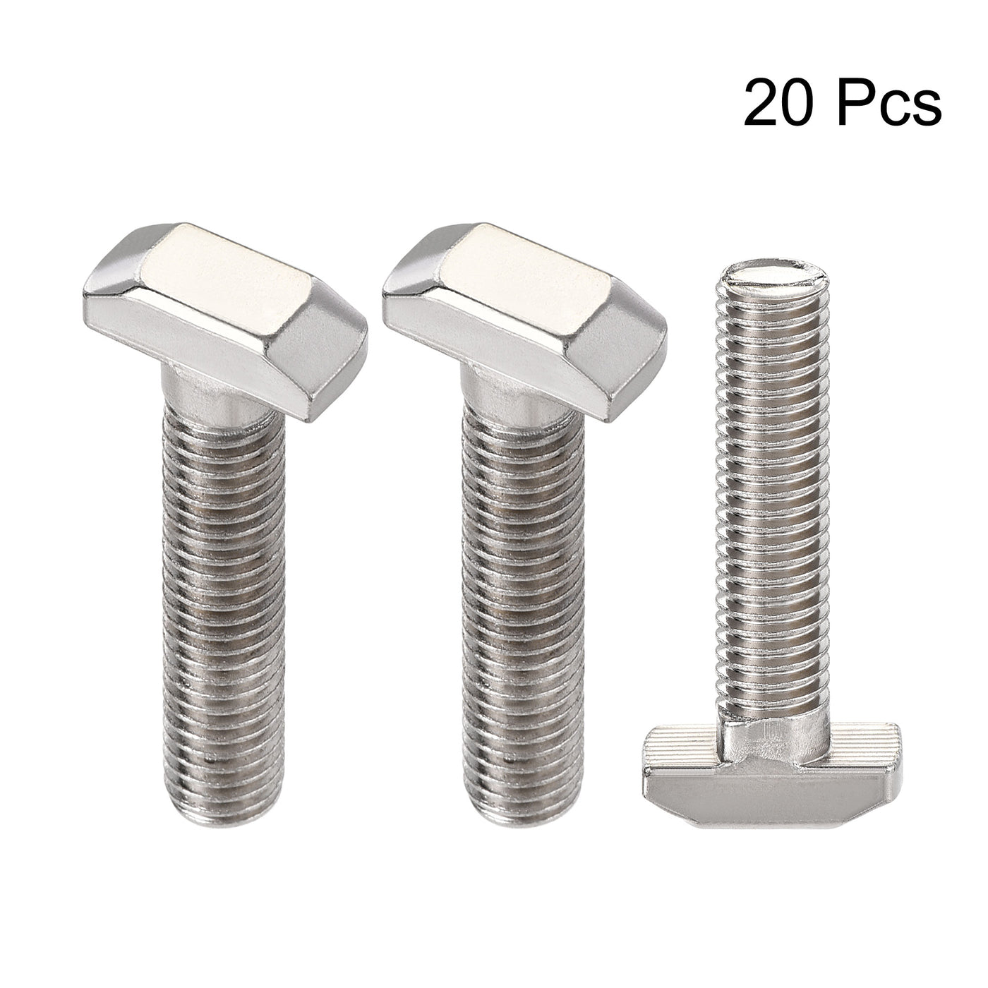 uxcell Uxcell M8x35mm T-Slot Drop-in Stud Sliding Bolt Screw Carbon Steel for 40 Series Aluminum Profile 20pcs