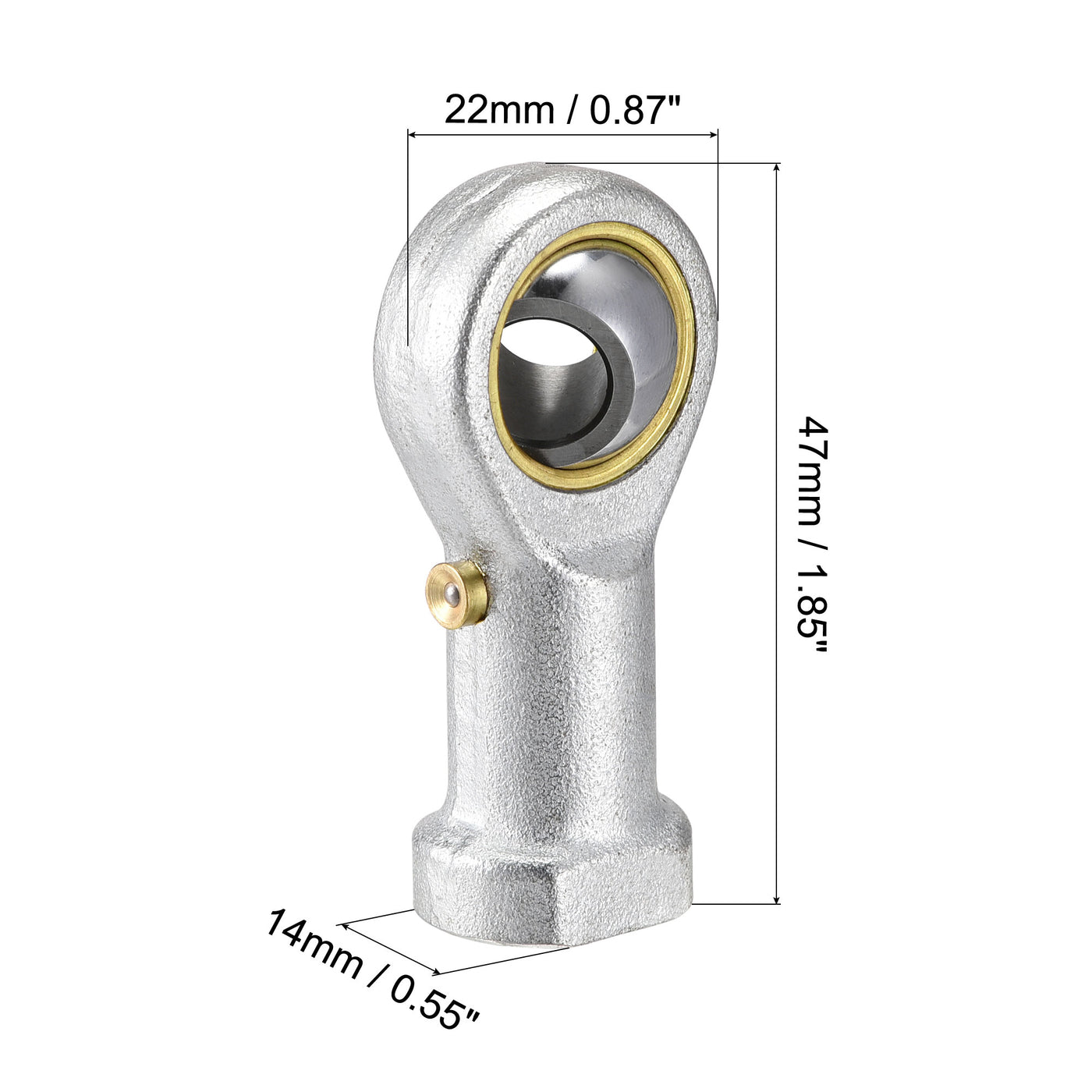 uxcell Uxcell PHSB8 Rod End Bearing 1/2-inch Bore 1/2-20 Female Thread Right Hand