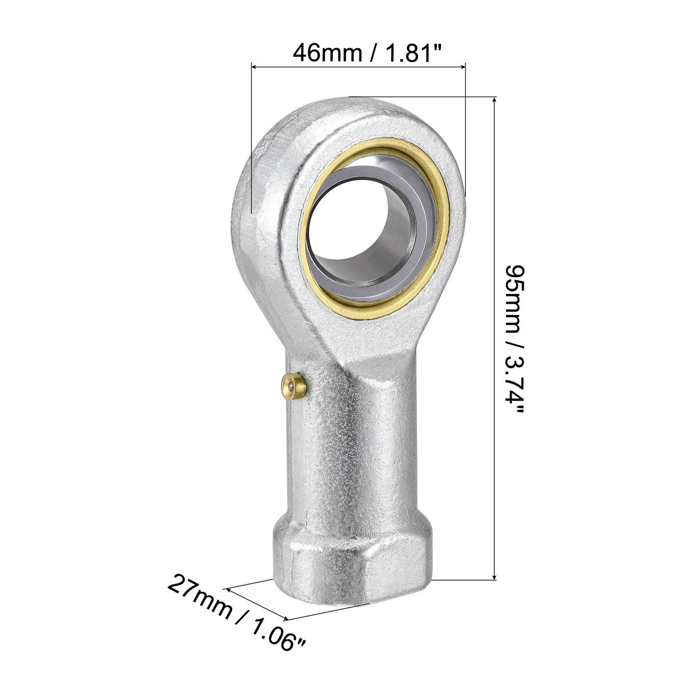 uxcell Uxcell PHSB8 Rod End Bearing 1/2-inch Bore 1/2-20 Female Thread Right Hand