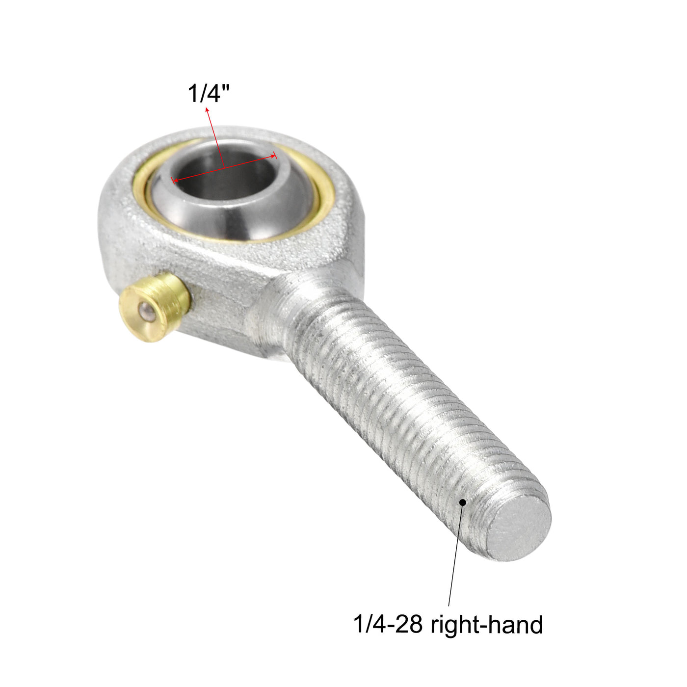 uxcell Uxcell POSB4 Rod End Bearing 1/4-inch Bore 1/4-28 Male Thread Right Hand
