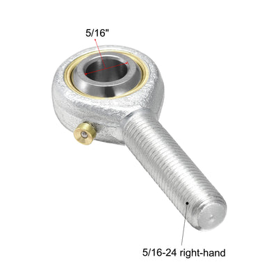 Harfington Uxcell POSB5 Rod End Bearing 5/16-inch Bore 5/16-24 Male Thread Right Hand