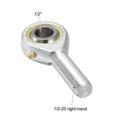 Harfington Uxcell POSB8 Rod End Bearing 1/2-inch Bore 1/2-20 Male Thread Right Hand