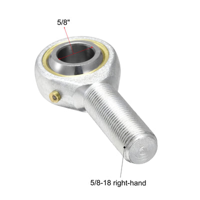 Harfington Uxcell POSB10 Rod End Bearing 5/8-inch Bore 5/8-18 Male Thread Right Hand