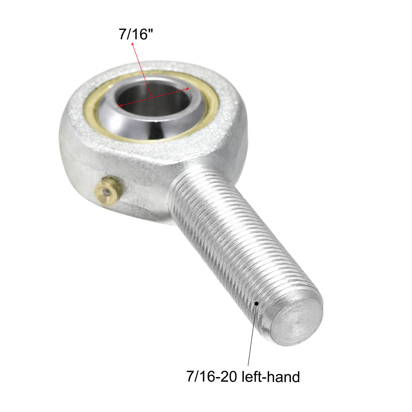 uxcell Uxcell POSB7 Rod End Bearing 7/16-inch Bore 7/16-20 Male Thread Left Hand
