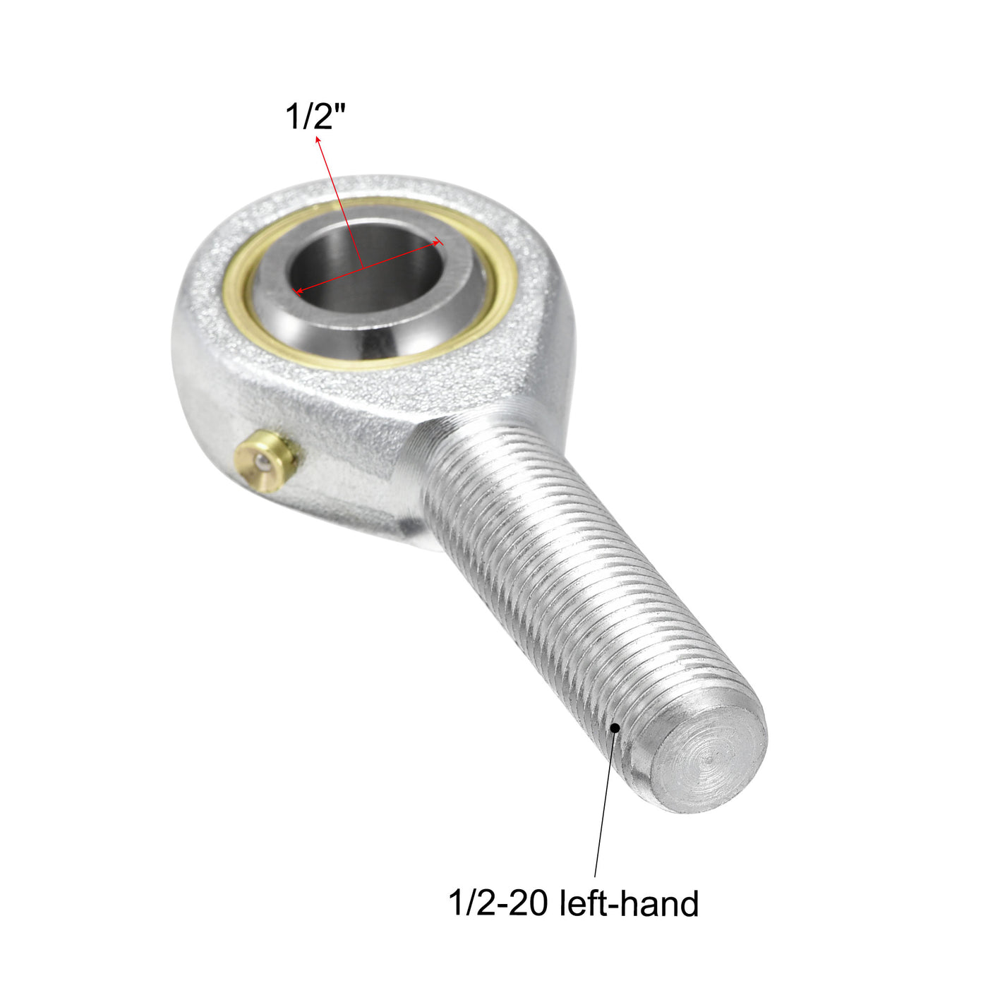 uxcell Uxcell POSB8 Rod End Bearing 1/2-inch Bore 1/2-20 Male Thread Left Hand