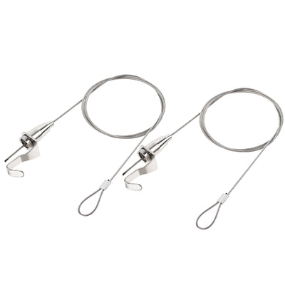 Harfington Uxcell Picture Hanging Wire Kit, 2pcs 1M Adjustable Rail Hanging System for Home Picture Art Gallery Picture Display Kit, Load 66 lbs