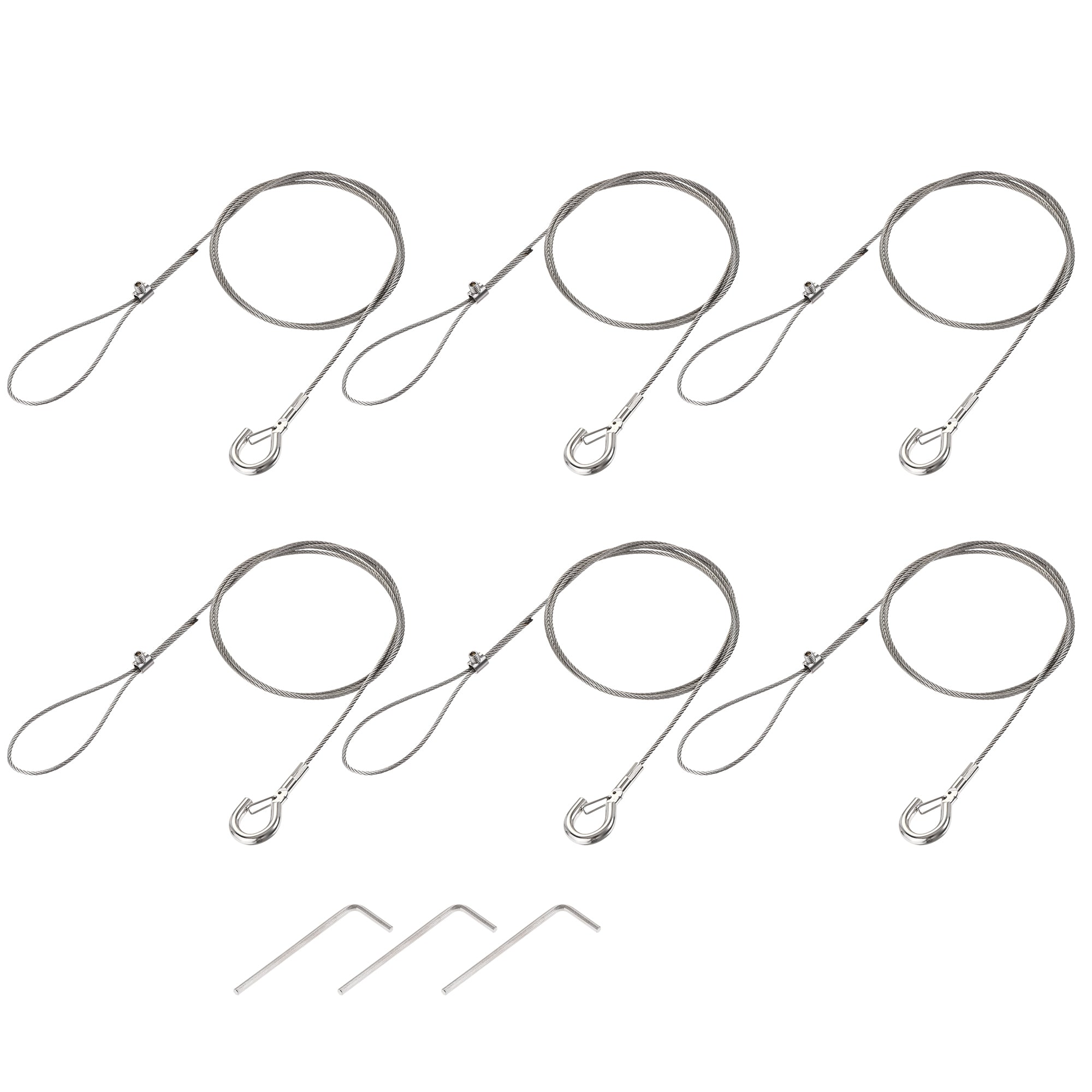 Uxcell Picture Hanging Wire Kit, 6Set 1M Adjustable Hanger Wire Hook ...