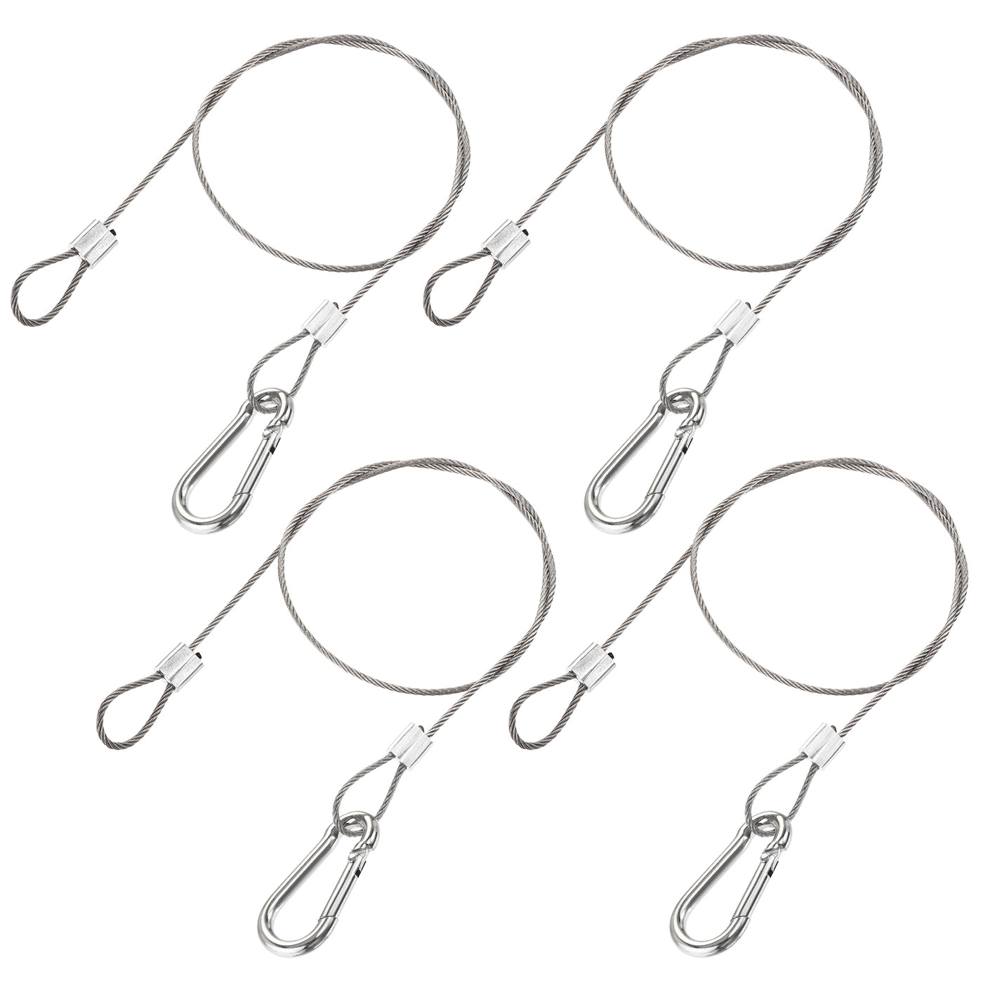 uxcell Uxcell Picture Hanging Wire Kit, 4Set 0.5M Loop and Hook Hanging Wire for Home Picture Art Gallery Picture Display Kit, Load 66 lbs