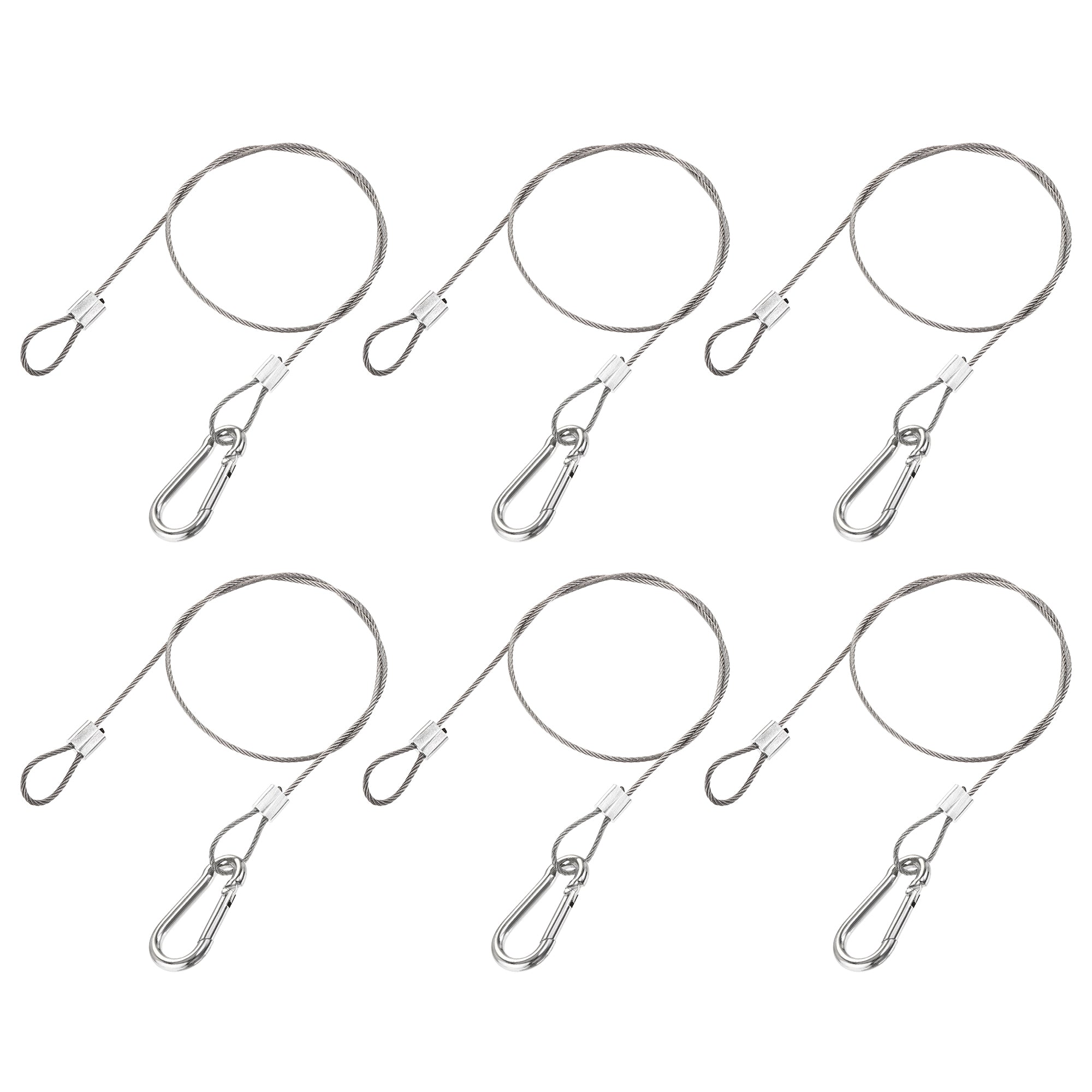 Uxcell Picture Hanging Wire Kit, 6Set 0.5M Loop and Hook Hanging Wire ...