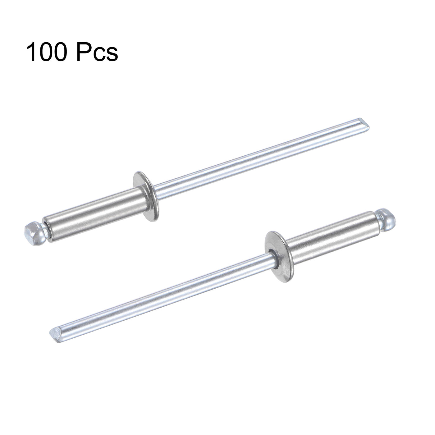 uxcell Uxcell Blind Rivets 304 Stainless Steel 3.2mm Diameter 12mm Grip Length Silver 100pcs