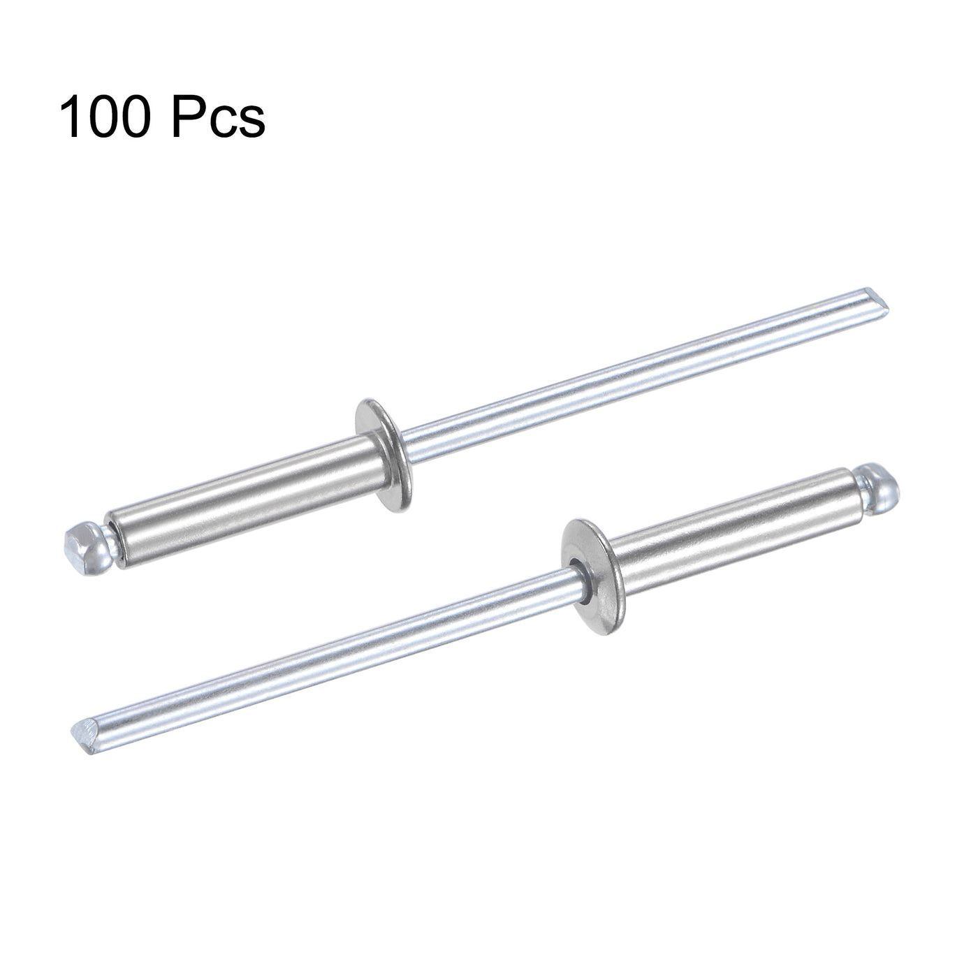 uxcell Uxcell Blind Rivets 304 Stainless Steel 3.2mm Diameter 16mm Grip Length Silver 100pcs