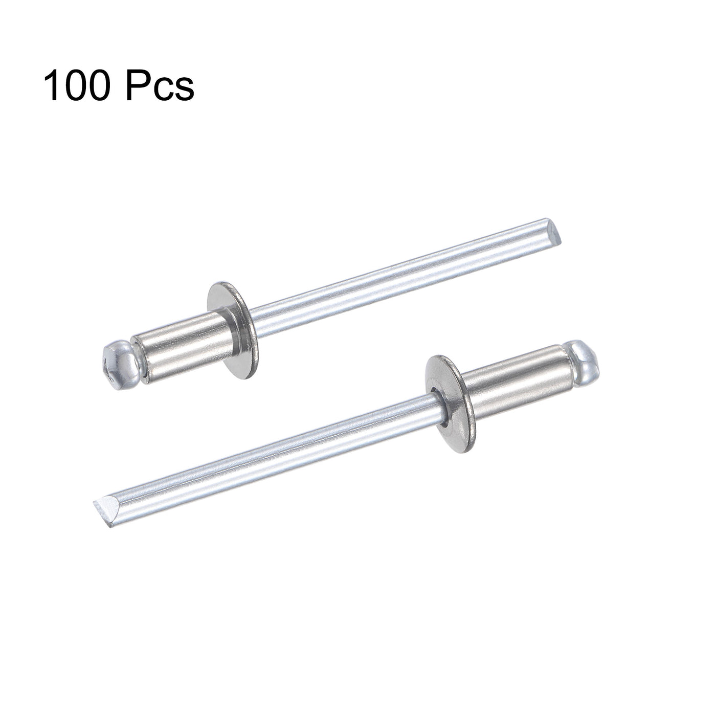 uxcell Uxcell Blind Rivets 304 Stainless Steel 4mm Diameter 8mm Grip Length Silver 100pcs