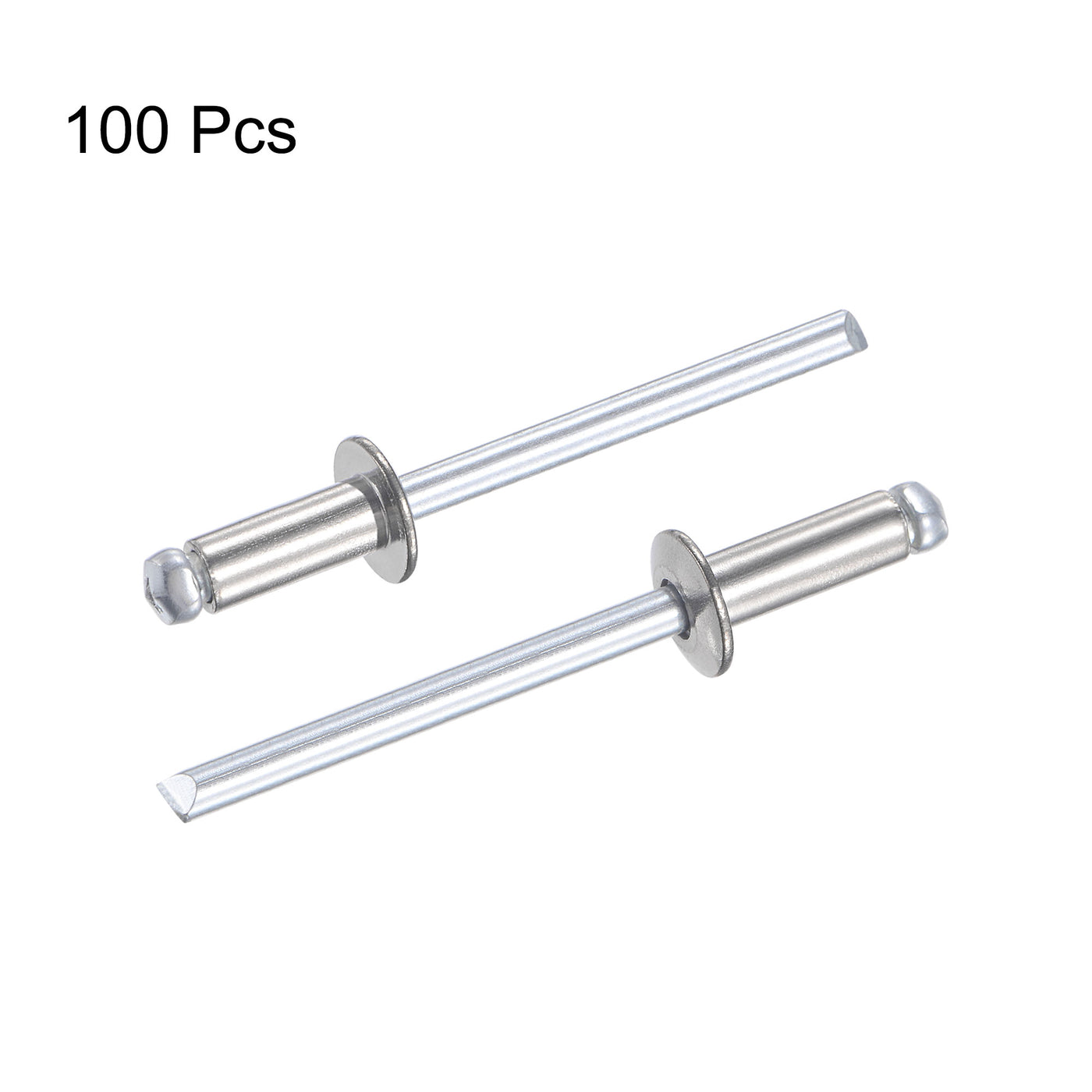 uxcell Uxcell Blind Rivets 304 Stainless Steel 4mm Diameter 10mm Grip Length Silver 100pcs