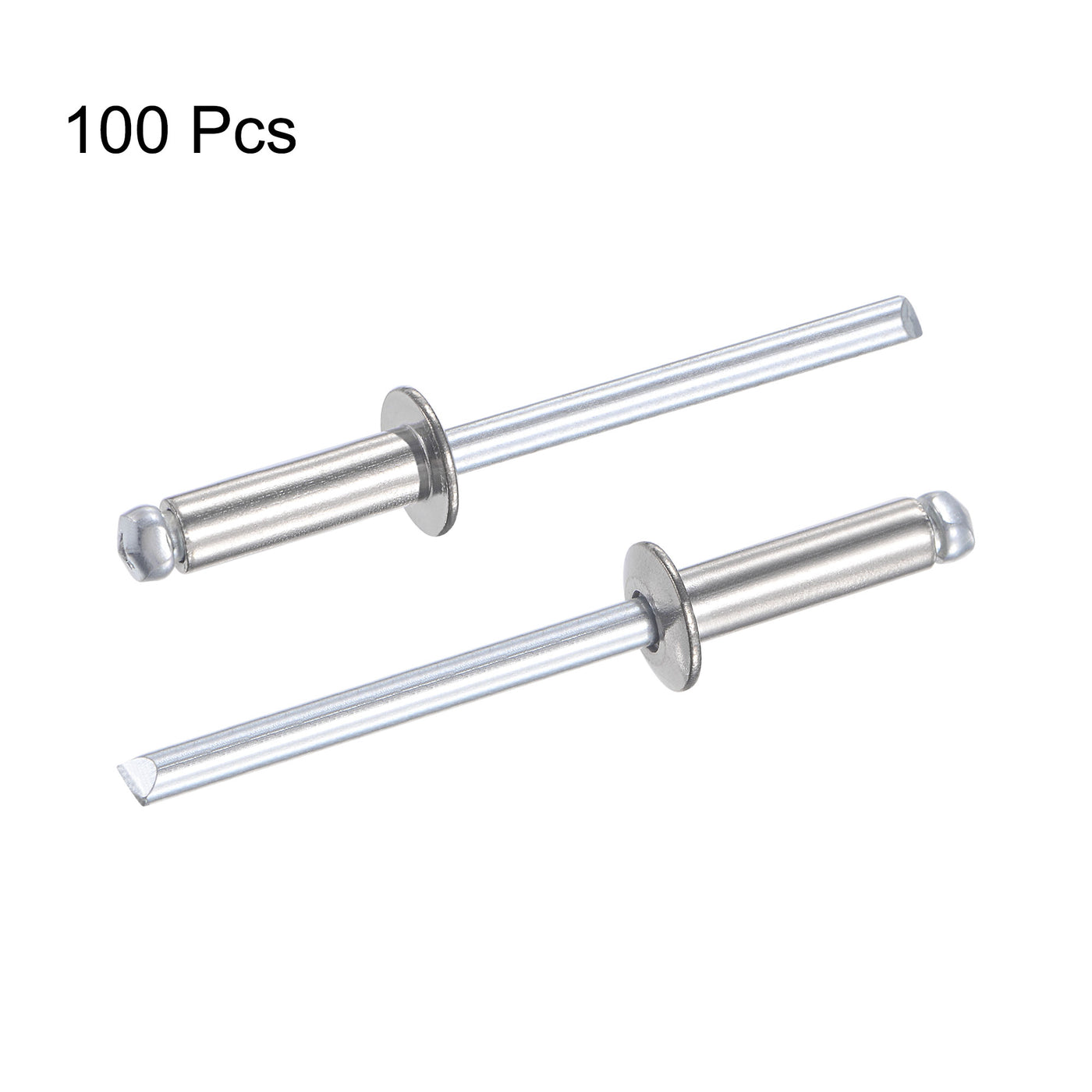 uxcell Uxcell Blind Rivets 304 Stainless Steel 4mm Diameter 13mm Grip Length Silver 100pcs