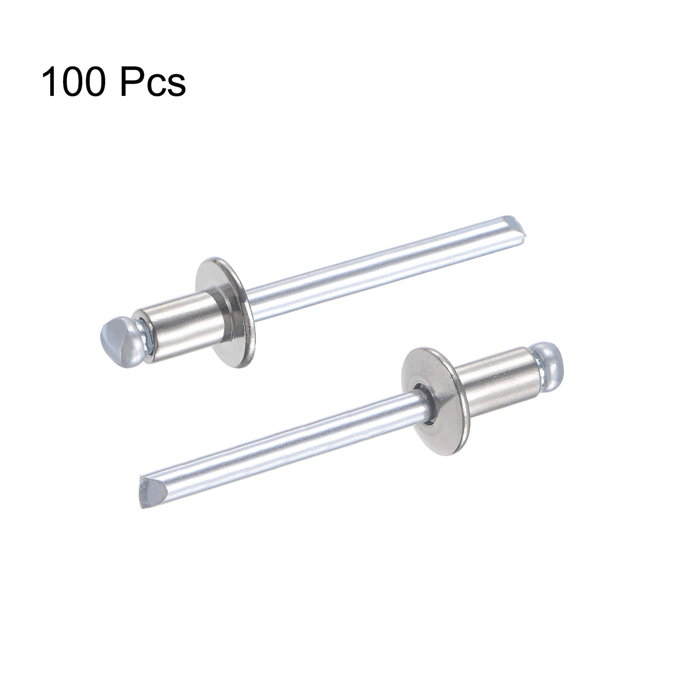 uxcell Uxcell Blind Rivets 304 Stainless Steel 5mm Diameter 8mm Grip Length Silver 100pcs