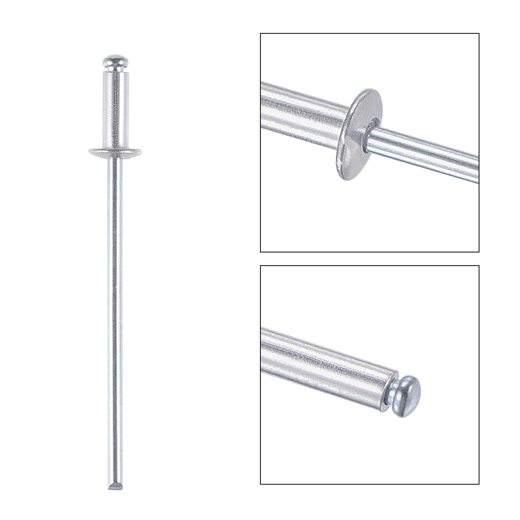 Uxcell Blind Rivets , Aluminum Pull Rivets Core Decoration Rivets 2.4mm ...