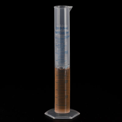 Harfington Uxcell Plastic Graduated Cylinder, 50ml Measuring Cylinder with 1 Brush, 2in1 Set for Science Lab