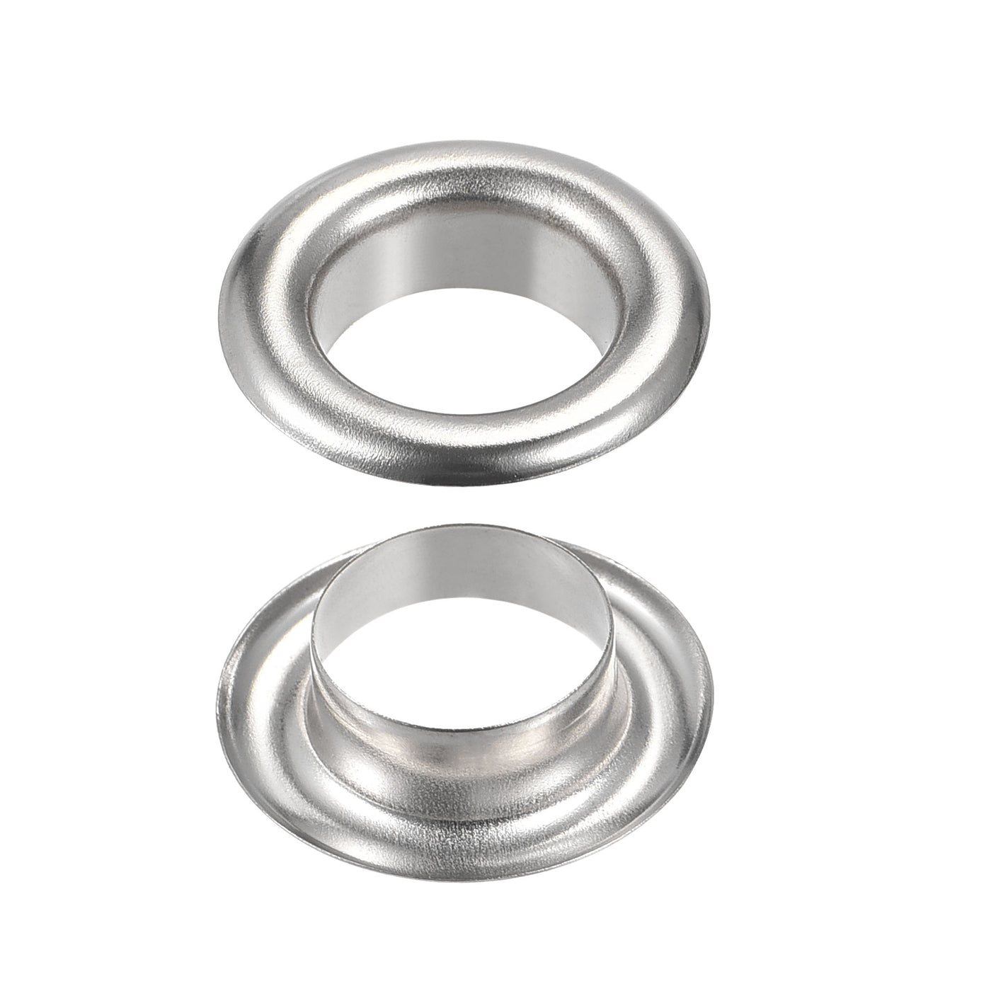 uxcell Uxcell Eyelets with Washers, 20 x 12 x 5.5mm Iron Through Hole Hollow Rivets Grommets Silver Tone 200 Set