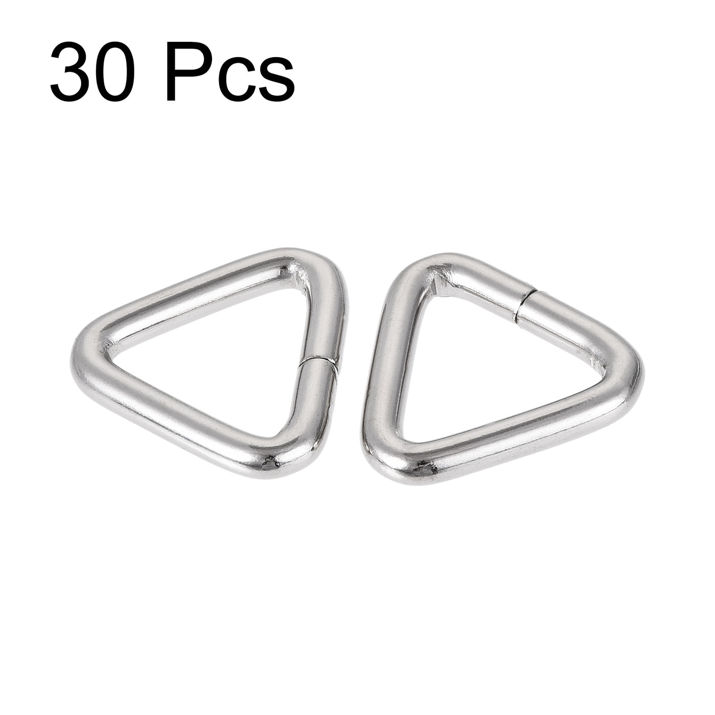 uxcell Uxcell Triangle Ring Buckle, 0.79"(20mm) Inner Width for Hardware Strap Craft DIY 30pcs