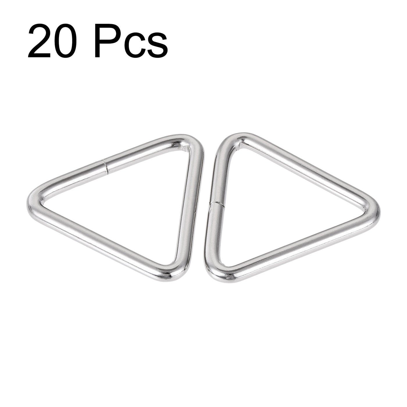 uxcell Uxcell Triangle Ring Buckle, 1.46"(37mm) Inner Width for Hardware Strap Craft DIY 20pcs