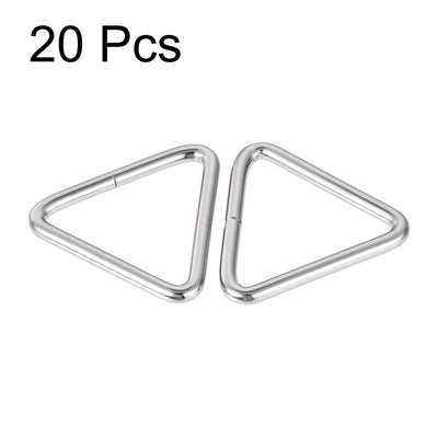 Harfington Uxcell Triangle Ring Buckle, 1.46"(37mm) Inner Width for Hardware Strap Craft DIY 20pcs