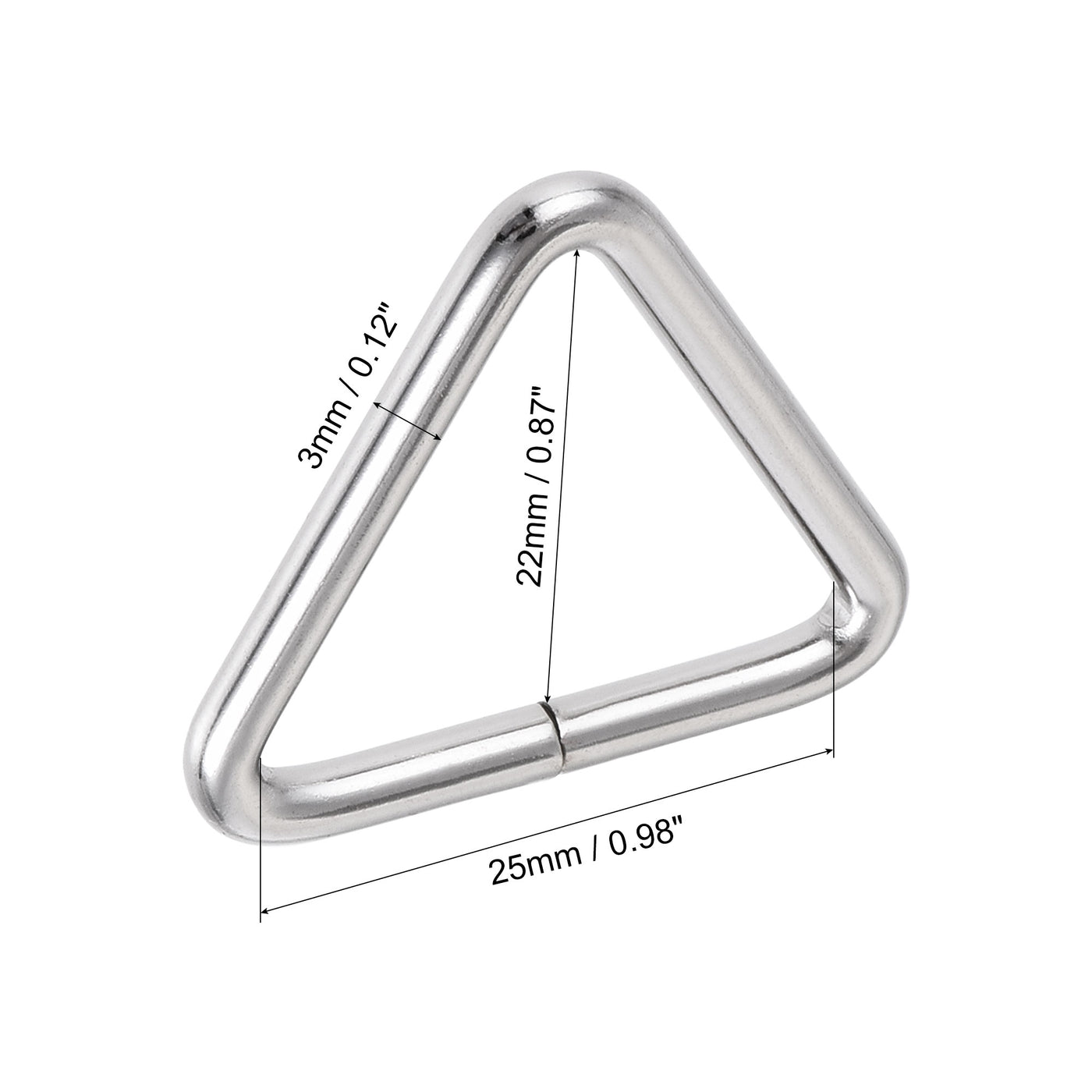 Uxcell Uxcell Metal Triangle Ring Buckle 1.26"(32mm) Inner Width for Strap Craft DIY 20pcs