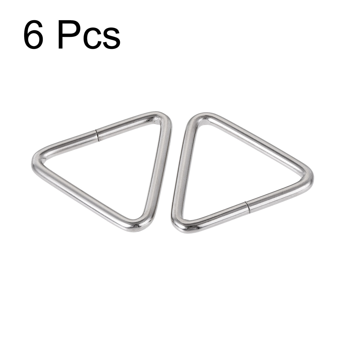 Uxcell Uxcell Metal Triangle Ring Buckle 1.5"(38mm) Inner Width for Strap Craft DIY 6pcs