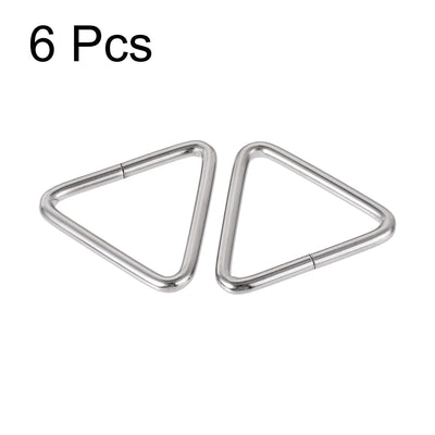 Harfington Uxcell Metal Triangle Ring Buckle 1.5"(38mm) Inner Width for Strap Craft DIY 6pcs