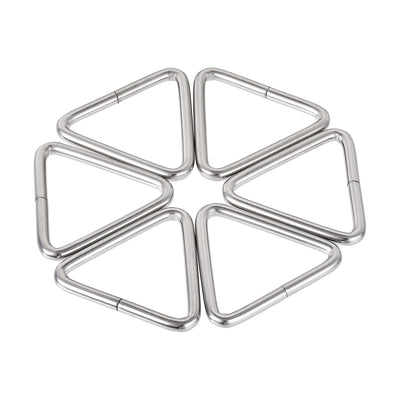 Harfington Uxcell Metal Triangle Ring Buckle 1.5"(38mm) Inner Width for Strap Craft DIY 6pcs