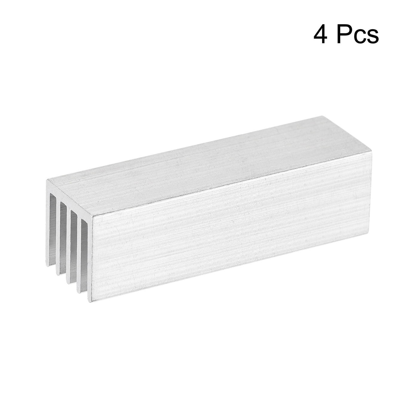 uxcell Uxcell 50x15x15mm Aluminum Heatsink Electronics Cooler for MOS IC Chip Silver 4 Pcs