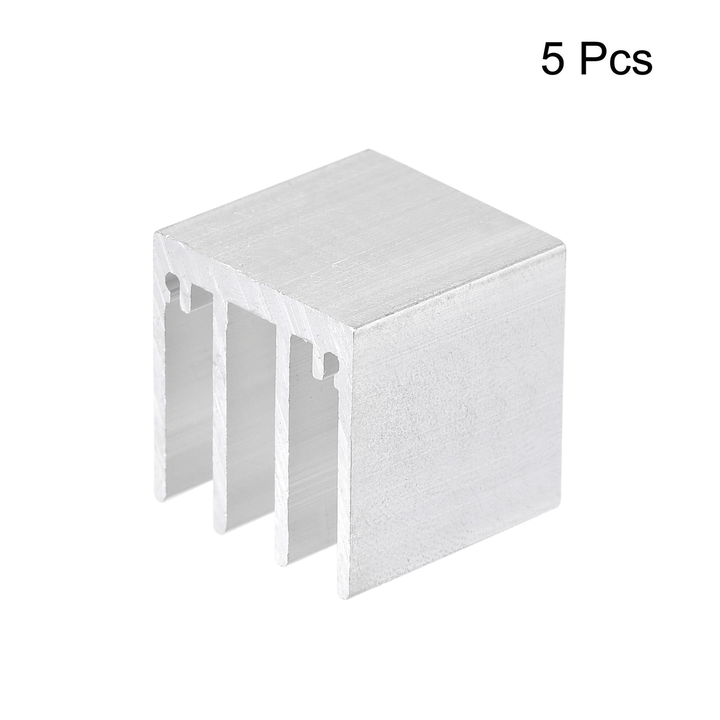uxcell Uxcell 19x19x20mm Aluminum Heatsink Electronics Cooler for MOS IC Chip Silver 5 Pcs