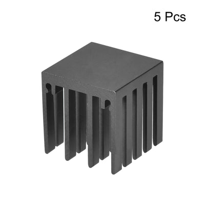 Harfington Uxcell 19x19x20mm Aluminum Heatsink Electronic Radiator for MOS IC Chip Black 5 Pcs