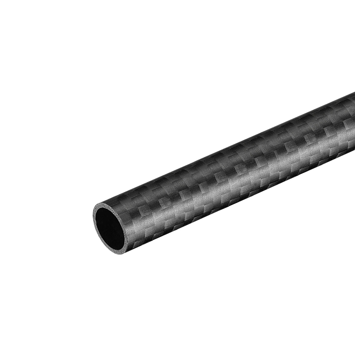 Uxcell Uxcell Carbon Fiber Round Tube 10x8x330mm 3K Roll Wrapped Matt for RC Airplane 1Pcs
