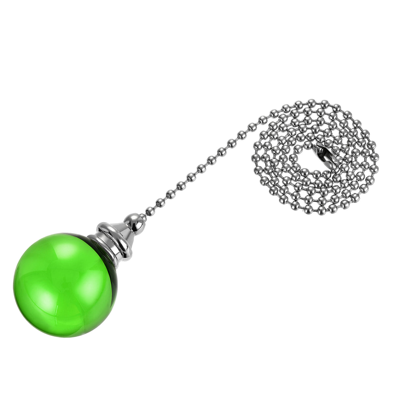 uxcell Uxcell Ceiling Fan Pull Chain, 20 Inch Fan Pull Chain Ornament Extension Lighting Accessories, 30mm Crystal Ball Pendant, Green