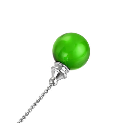 Harfington Uxcell Ceiling Fan Pull Chain, 20 Inch Fan Pull Chain Ornament Extension Lighting Accessories, 30mm Crystal Ball Pendant, Green 2Pcs