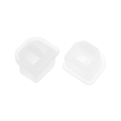 Harfington Uxcell 10pcs Silicone USB B Port Protectors Anti-Dust Stopper Cap Cover, Clear
