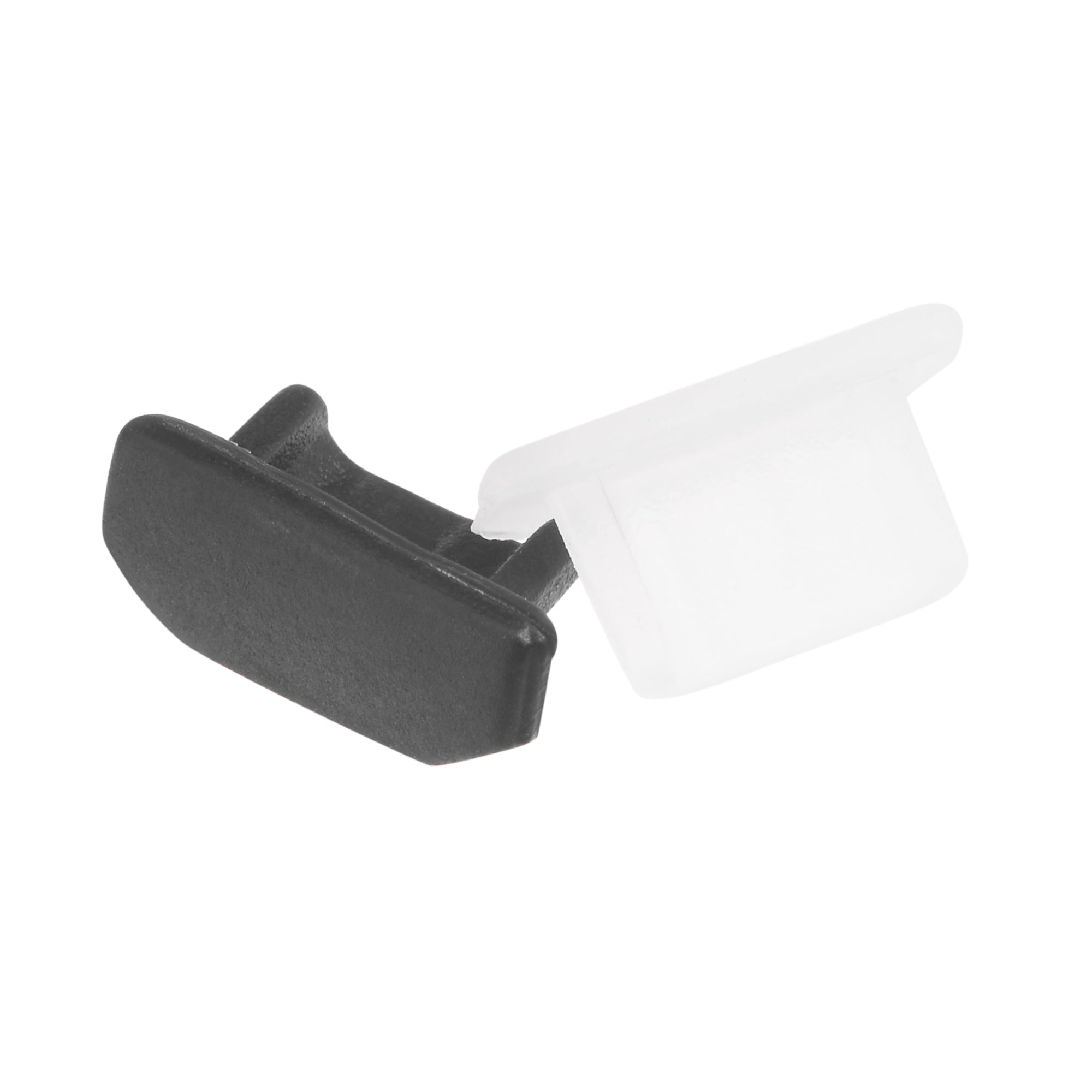 20pcs Silicone Micro USB Port Cover Protector 6.5mmx2.3mm Black Clear ...
