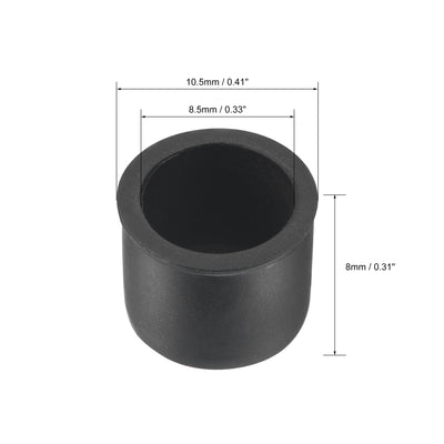 Harfington Uxcell 30pcs Silicone RCA Port Anti-Dust Stopper Cap Cover Black